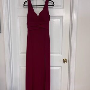 Windsor Red, Floor Length Formal Dress - Size L